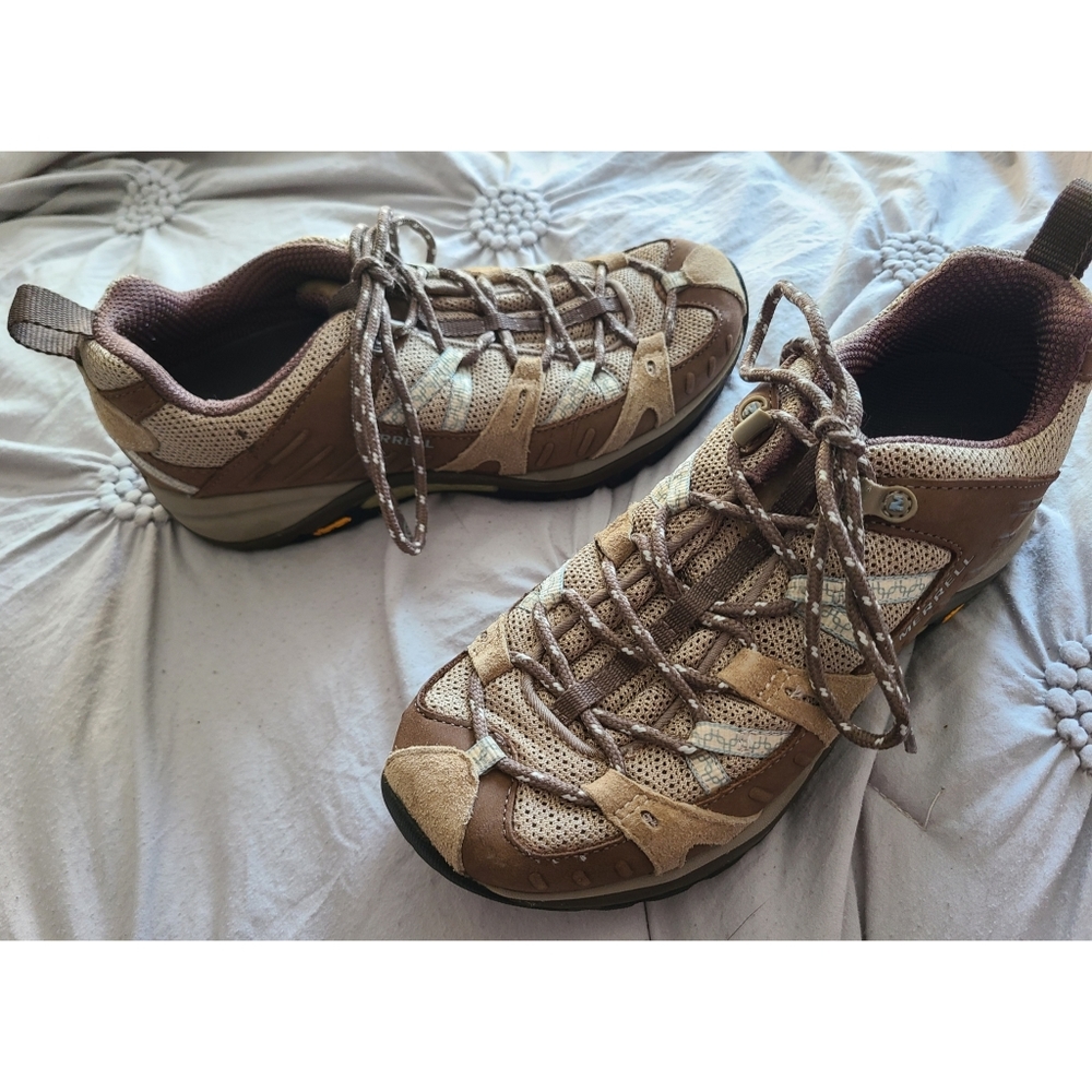 Merrell Brown and Tan Women's Hiking Shoes